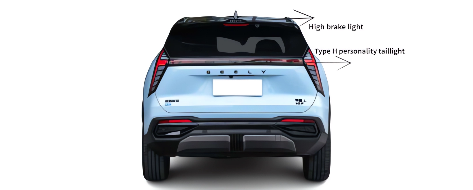 Electric Geely Boyue L SUV 5 Seater Gasoline Powered Hybrid 1.5T Fast Speed Exterior Rearview Mirror Maximum Power 200-250Ps