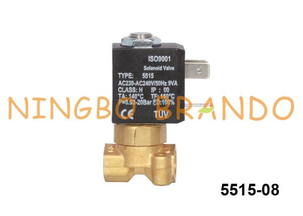 2 Way NC Brass Solenoid Valve For Coffee Machine 5515 Ceme Type 230VAC 220VAC