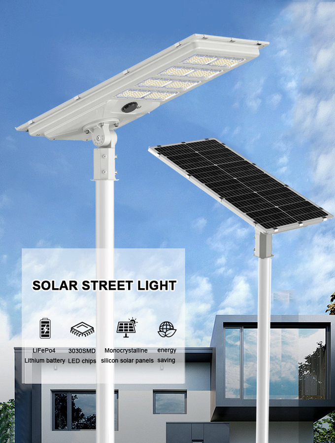 Outdoor 60w 180lm/W Ip65 Integrated All in One LED Solar Street Light with Solar Panel 5V/70W Monocrystalline silicon