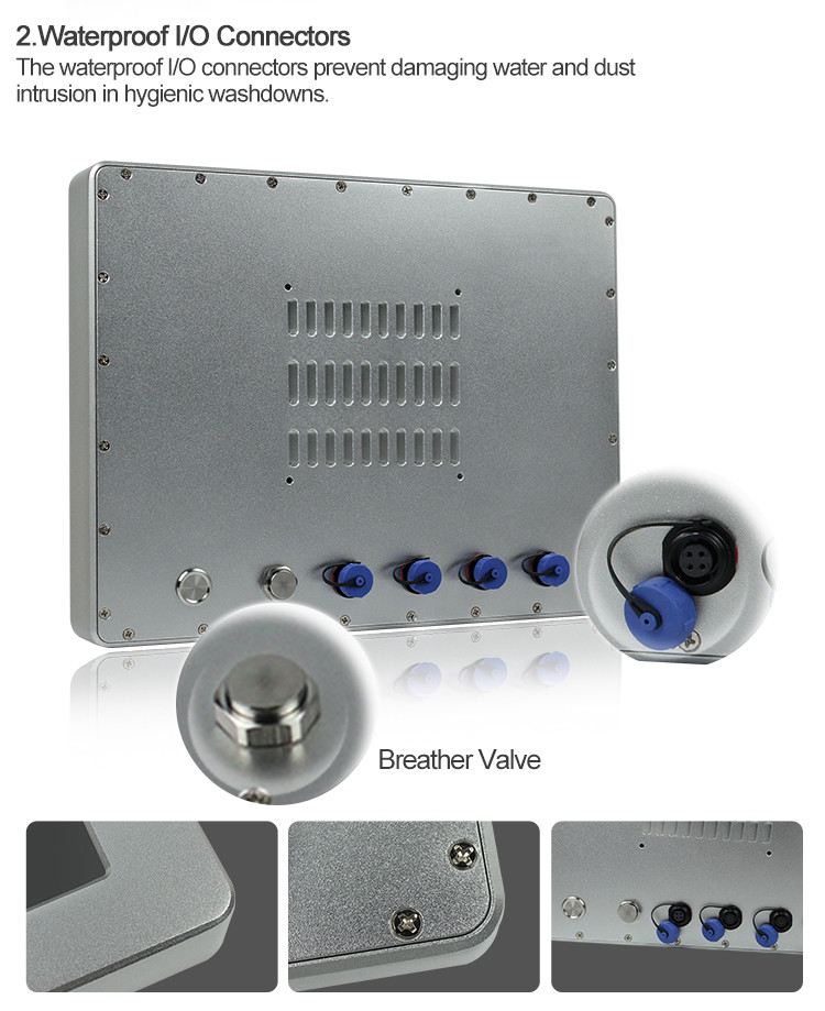 10.4" Led Medical Panel Pc , FCC IP68 IP69K Touch Panel Computer