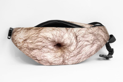 Customized Pattern Novelty Fun Men Women PU Dad Bag Dad Bod Waist Bags Beer Fat Hairy Belly Fanny Pack