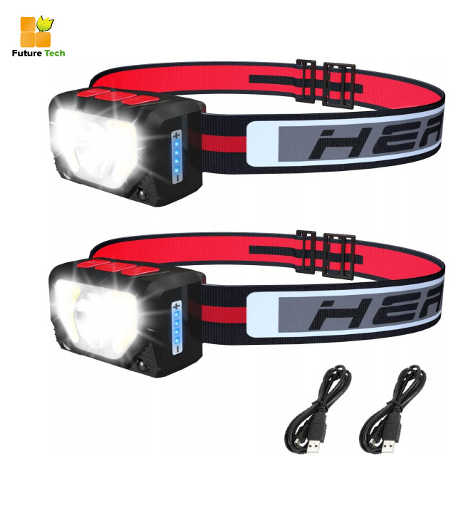 White Red LED Head Mounted Work Light 1000 Lumen Head Lamp For Fishing