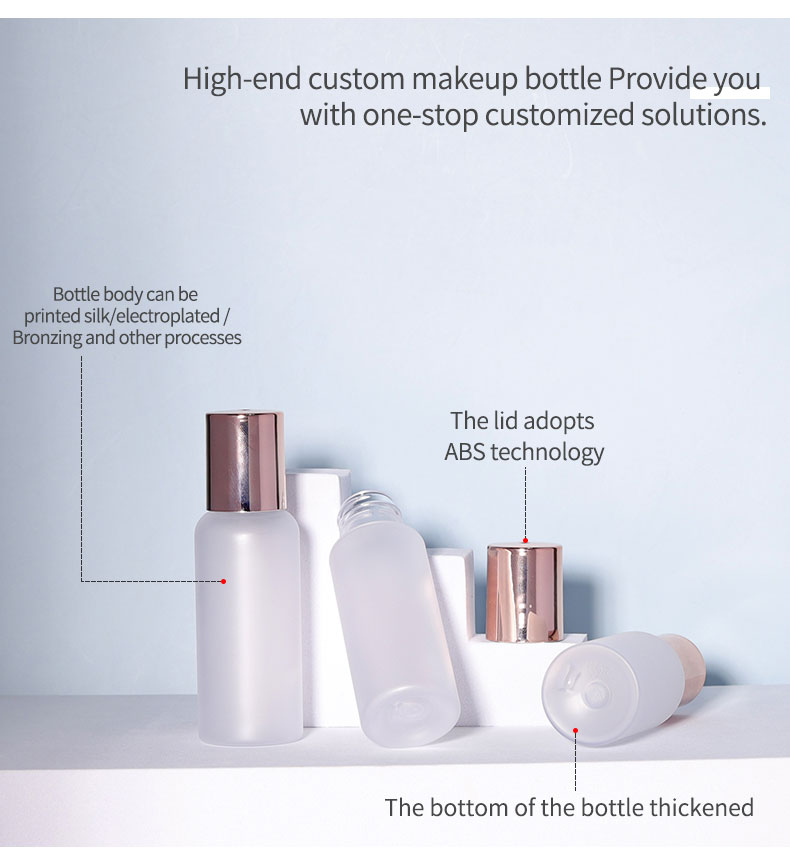 Customized 100ml Plastic Cosmetic Bottles Empty Aromatherapy Bottle With Electroplate