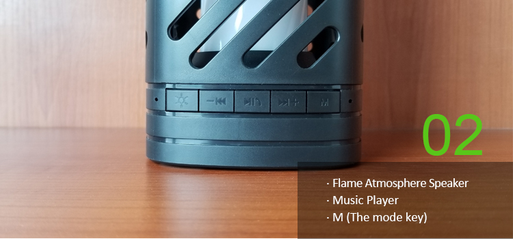 Built In Li-Battery Mini Portable Wireless Bluetooth Flame Speaker