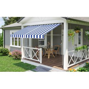  Manual Retractable Clamping Awning for Patio Balcony, Metal and Polyester, Height and Tilt Adjustable Balcony Awning Manufactures