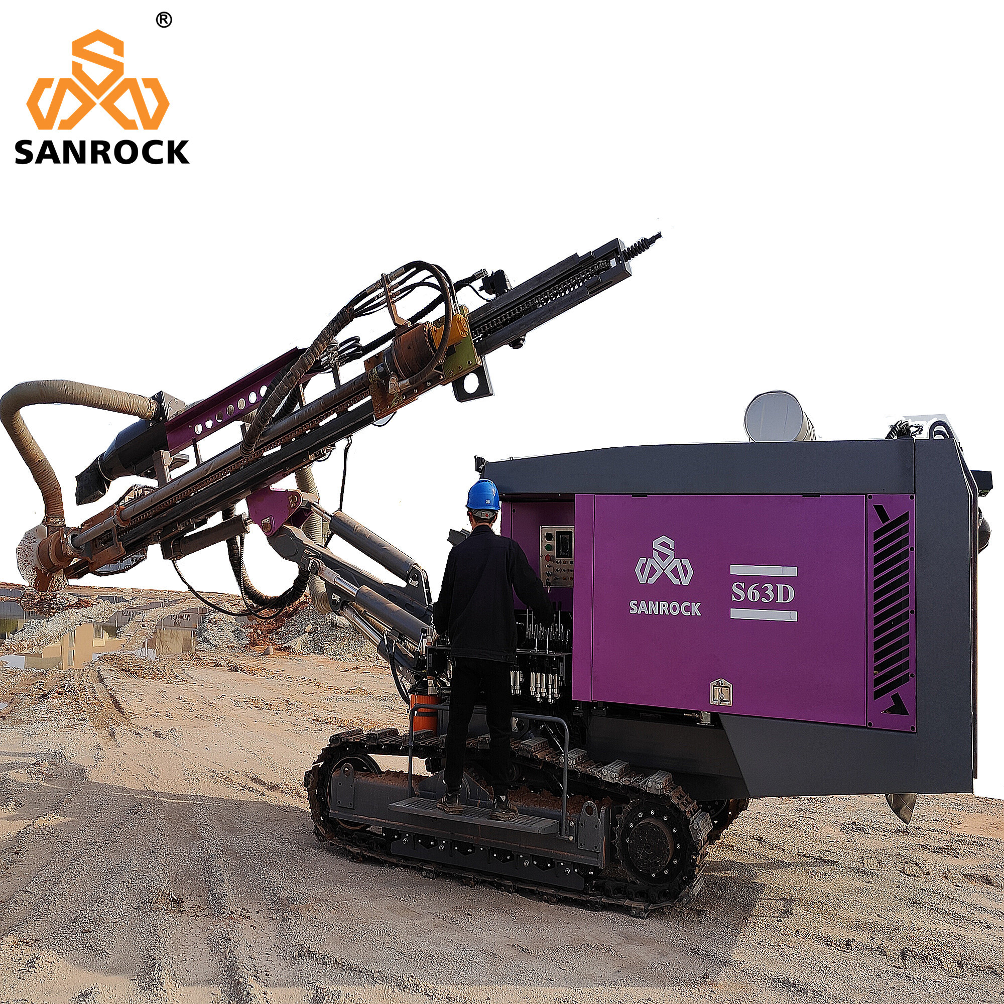 Borehole 30m Depth Crawler Drilling Rig Mining Hydraulic DTH Drilling Rig Equipment