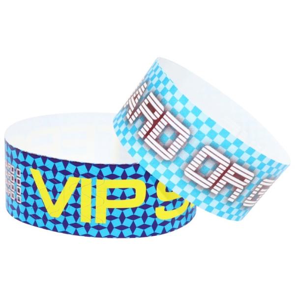 Customizable Printed Snap Closure Waterproof Tyvek Wristbands For Festival