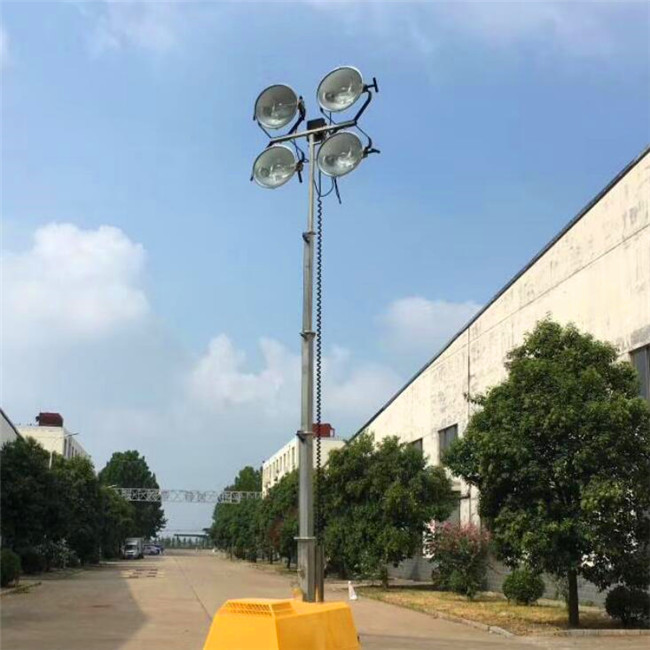 200W Light Tower 9M High Telescopic Winch Up Mast