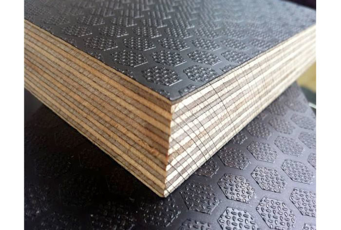 Moisture Resistance Hexagon 9mm Anti Slip Plywood Sheets