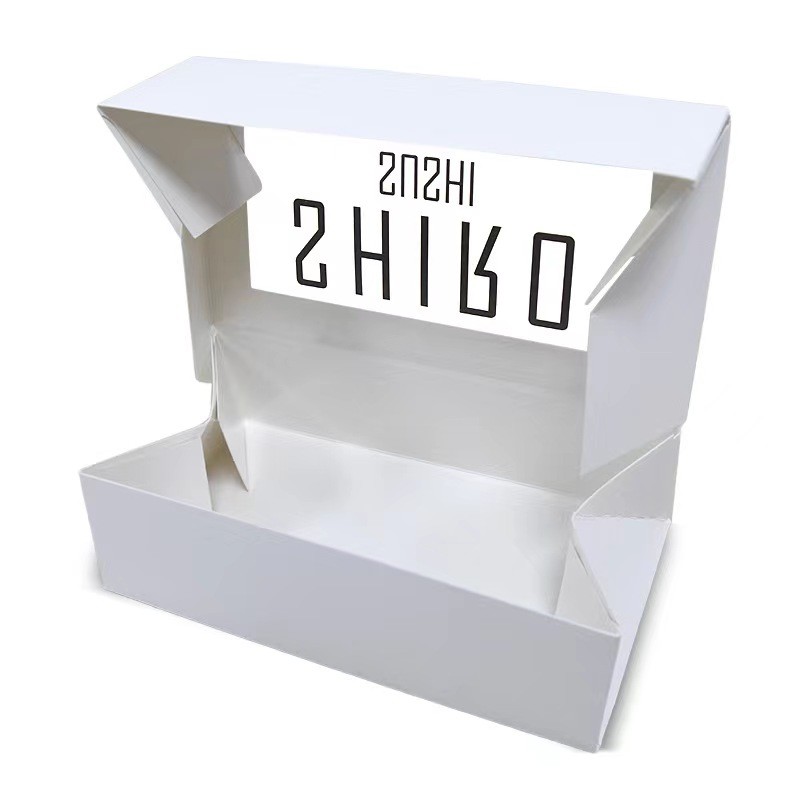 Folder Type Food Sushi Storage Cardboard Paper Packaging Boxes Eco Friendly
