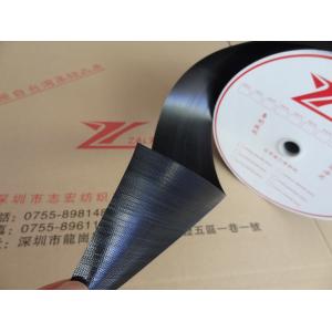 Black Super Thin Heavy Duty Hook Loop / Nylon Plastic Hook And Loop Tape Roll