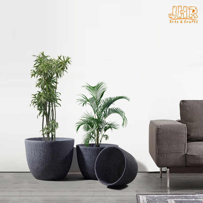 Outdoor Planters Fiber Clay Flower Pots Patio Planters MGO Pot Planter Set Resin Plant Pots