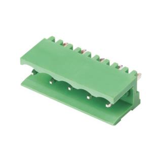 China RD  HT508V 5.08mm pitch 2p-12p green color male pin type plug in terminal block can do 90 degree and 180 degree on sale