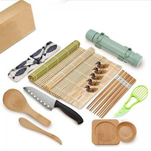 China Knife Chopsticks Sushi Rolling Mats , User Guidance Bamboo Sushi Making Kit on sale