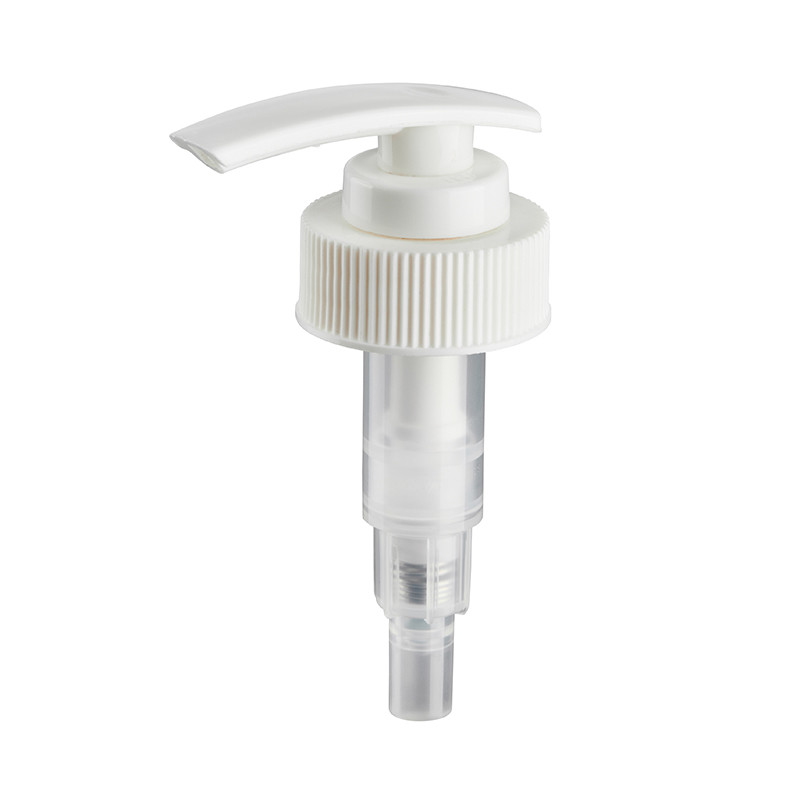 28-400 Silver PP Plastic Lotion Dispenser Pump Long Nozzle With Dip Tube Clip Switch