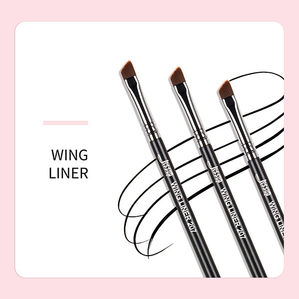Angled Thin Eye Jessup Makeup Brushes For Powder Cream Liquid