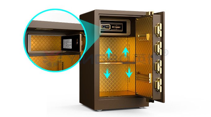 2CU FT Smart Fingerprint Safe Box Dual Alarm For Security YB/RS-70