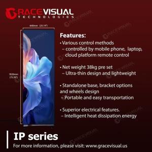 Remote Control IP Series Portable LED Display – 1.2–2.5mm Pixel Pitch Ultra-Slim