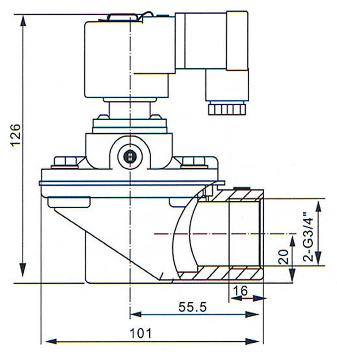 3/4'' CA20T Goyen Type Pulse Jet Diaphragm Valve For Dust Collector 1