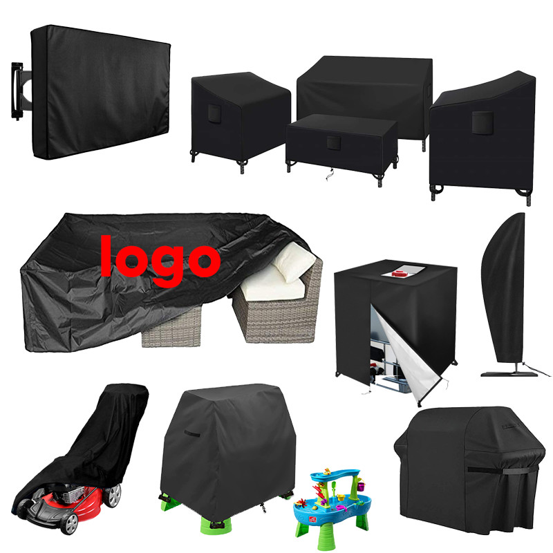 Custom Outdoor Easy-Going Furniture Covers UV Protection Dust Waterproof Patio Table Cover For Sofa Seats Tables