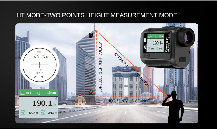 kaemeasu Multifunctional Laser Rangefinder Data Broadcast Golf Range Finder Telescope J800