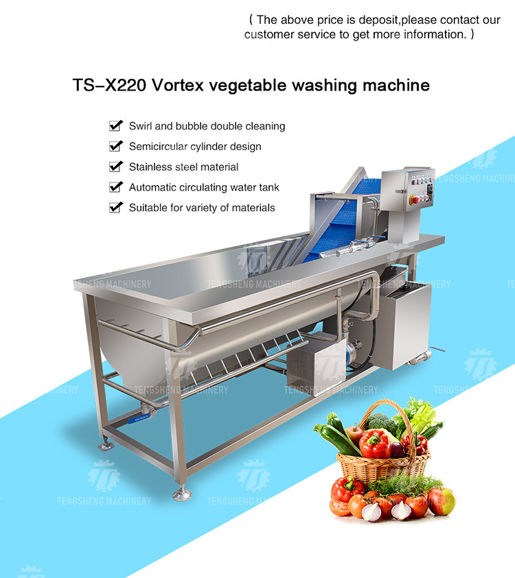 180KG Vegetable apple multi-function air bubble cleaning machine Eddy current fruit and vegetable cleaning machine