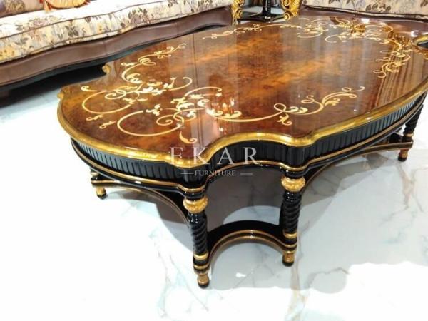 Quality Wholesale Chinese Style Antique Square Gold Tea Table TT-028A for sale