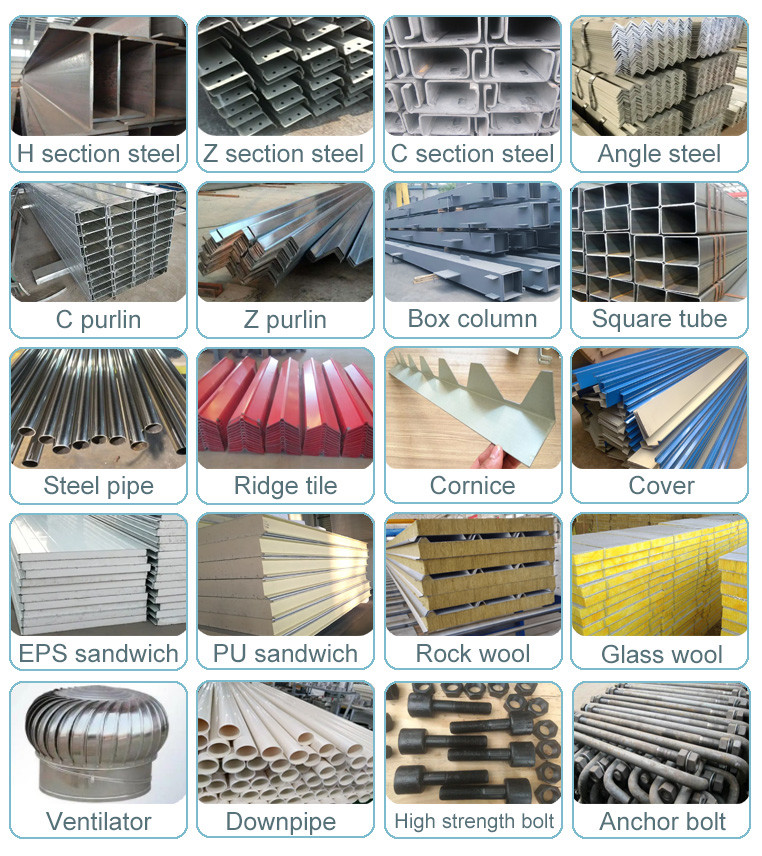 Custom Steel Warehouse Buildings Metal frame GB Standard