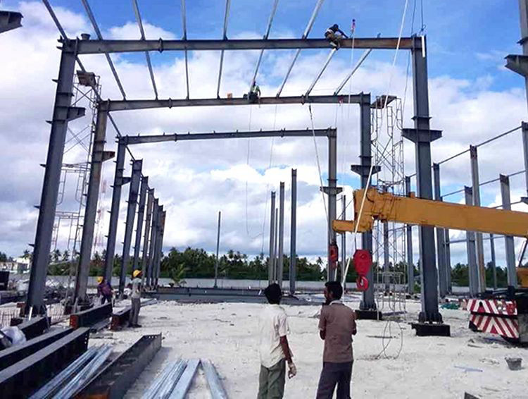Structural Prefabricated Steel Structure Building Q345B Steel