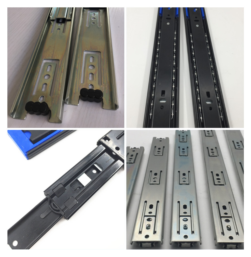 55KGS 42mm 3 Fold Soft Close Telescopic Channels For Drawer