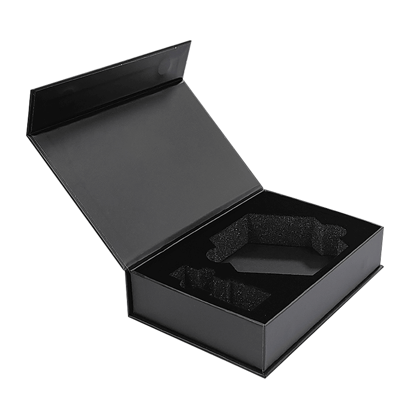 White Stylish Magnetic Packaging Box UV Coated Flip Magnetic Gift Box For Stickers