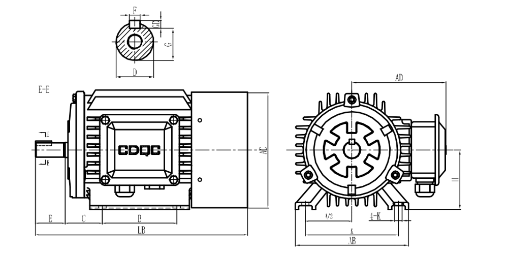 Universal Industrial Electric Motors , High Torque Ac Motor For Electric Conveyor Belt
