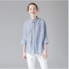 V Neck Short Sleeve Summer Blouse