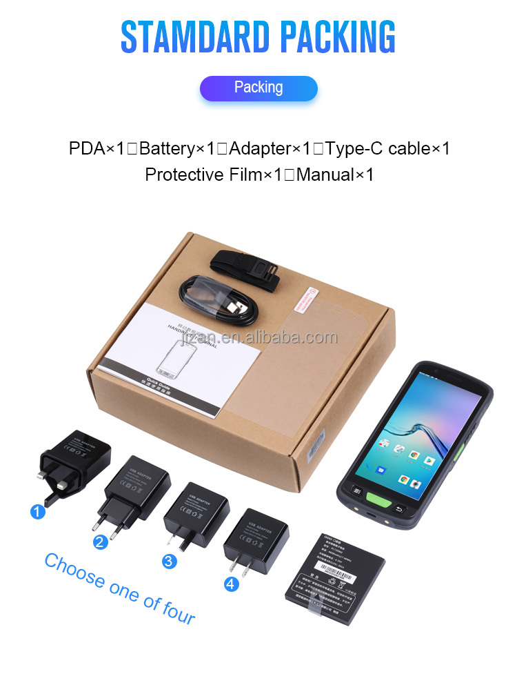 PDA With Android 9.0 OS 1D 2D QR Code Scanner 125K NFC Reader Barcode Scanner Reader Handheld PDA Terminal for Logistic