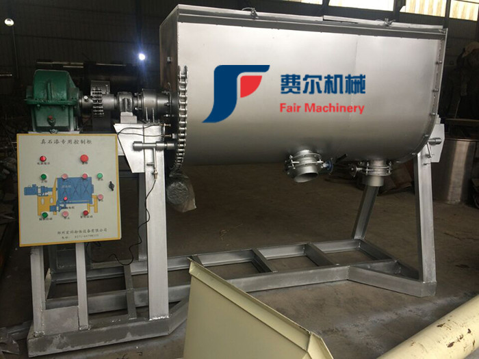 Wall Coating Horizontal Lacquer Mixer Ribbon Agitators With Discharging Part