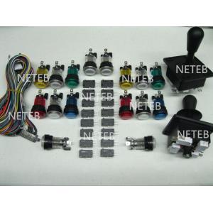 Joystick Pack, 2 Joysticks and 16 Clear illuminated button with Micro switches,jamma harness