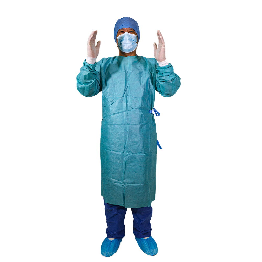 SMMS SMMMS SMS Disposable Surgical Gown Green Waterproof XL M L S XXL