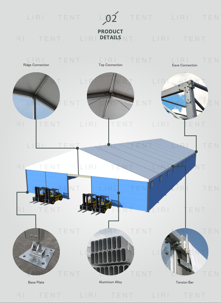 customized aircraft tent aluminum structure marquee hangar tent