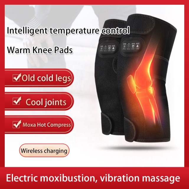 Flexible thermal Heated Knee Pad Carbon fiber For Old Leg Pain Relief