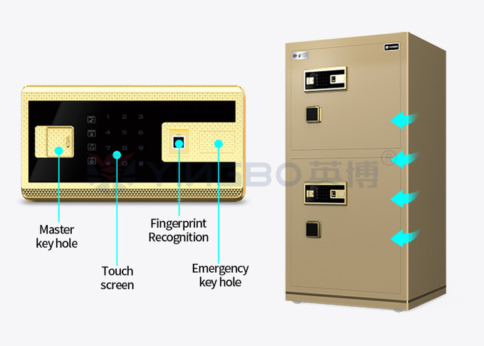 H1200mm Solid Steel Smart Office Safe Box Dual Alarm Fingeprint Lock