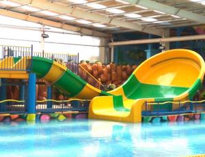 China 2 Person / Raft Swimming Pool Fiberglass Water Slide Kids Board Small Water Slides on sale