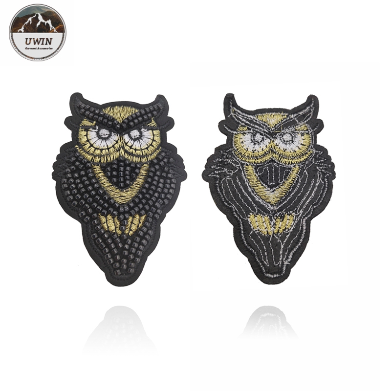 Sew On Beaded Applique Patches / 3D Embroidery Patches Customized Size