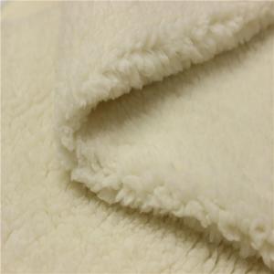 Knitted Fake Sherpa Lined Suede Fabric Plain Style For Pullover