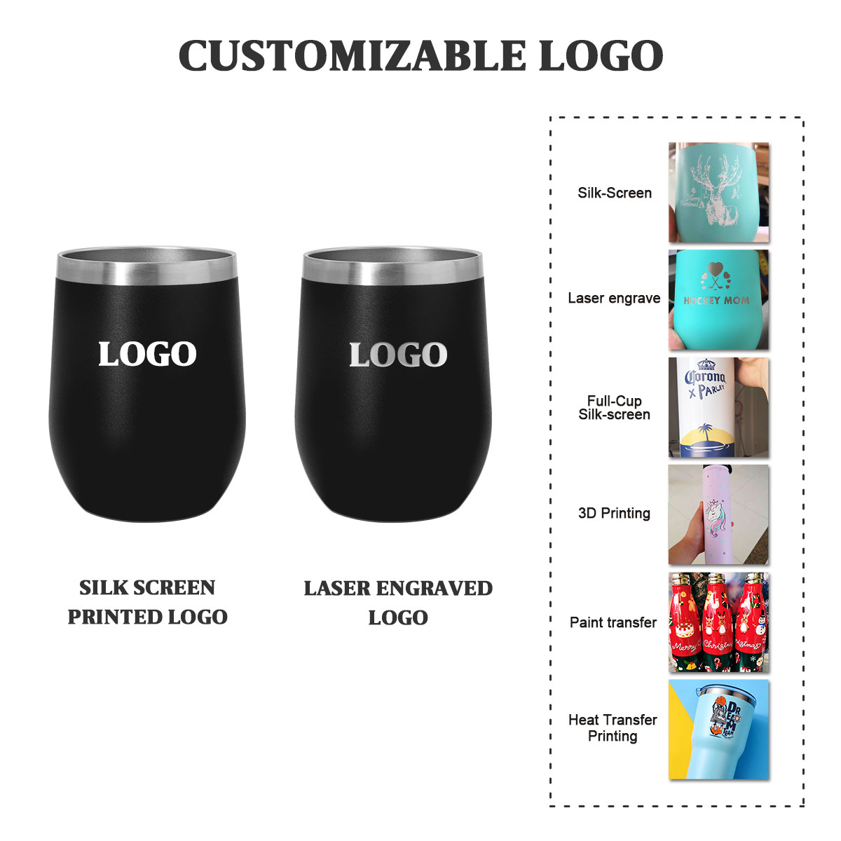 Wine Tumbler SS Insulated 12 Oz Stemless Wine Glass With Slide Lid And Metal Straw Travel Cup Keep Cold For Coffee Cocktails