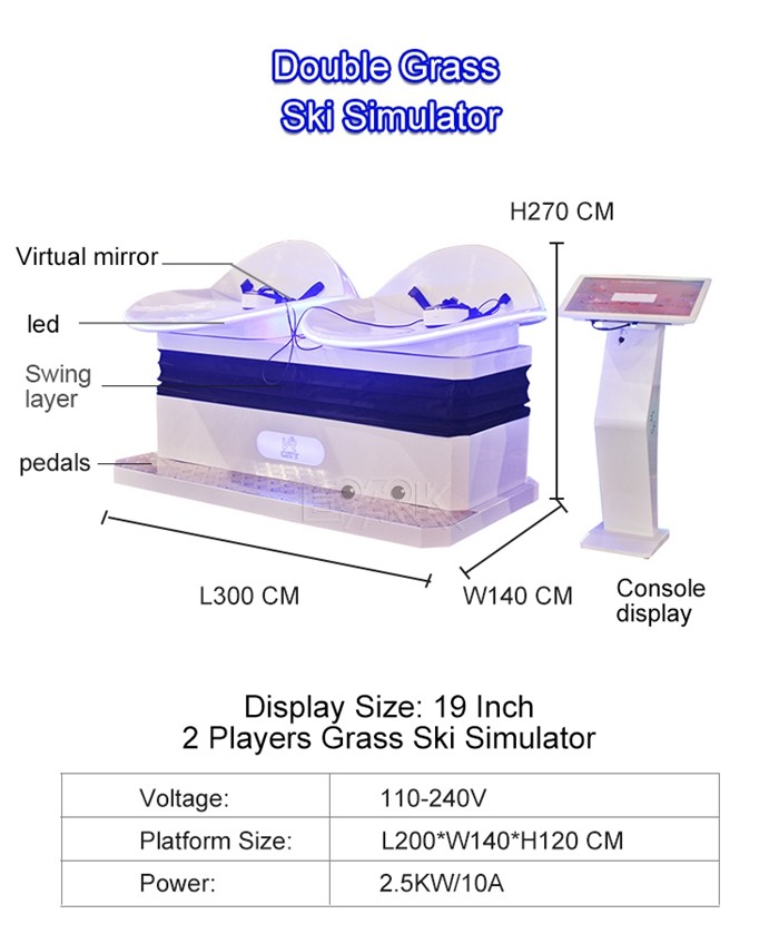 9D Vr Double Grass Ski Simulator Virtual Reality Flight Dynamic Vr Free Aircraft