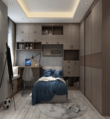 Metal Sliding Closet Doors for End Design European Style Solid Wood Wardrobe in Black