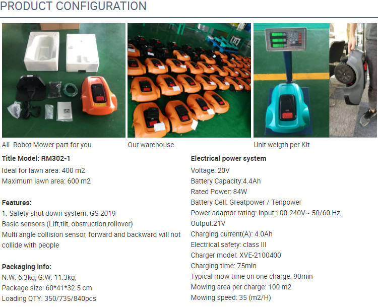 18V 400-600M2 Brushless Commercial Robotic Lawn Mower