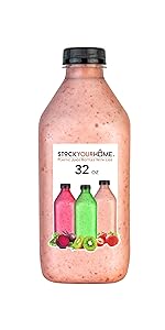 Plastic Juice Bottles with Lids, Juice Drink Containers with Caps for Juicing Smoothie Drinking