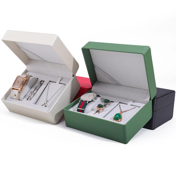 Multi Function Sleek Faux Leather Watch Storage Case Adaptable Storage Jewelry