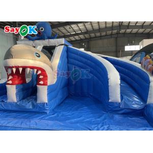 Shark theme Commercial Inflatable Air Bouncer Castle With Dry Slide